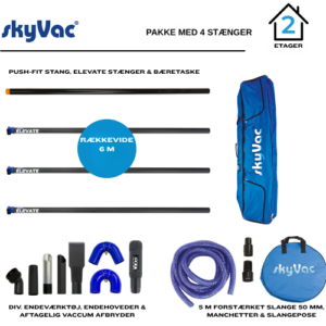 SkyVac Elevate 44 mm spændelåsstænger-pakke 6 m