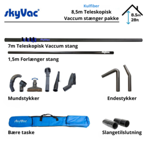 SkyVac teleskopstang-pakke 8,5 m