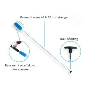 Stangrensningsbørste til skyVac-stænger