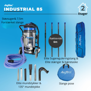 Komplet tagrendesæt med SkyVac Industrial 85 støvsuger
