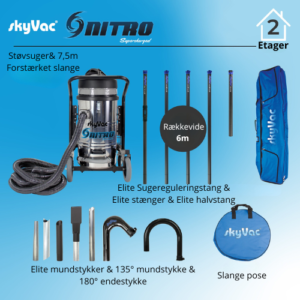 Komplet tagrendesæt med SkyVac Nitro Støvsuger