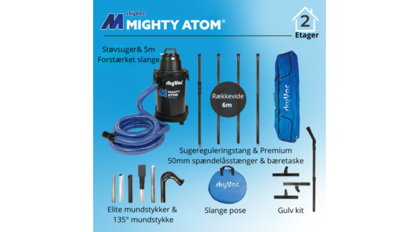 Tagrendestøvsuger til Professionel Tagrenderens | SkyVac Mighty Atom