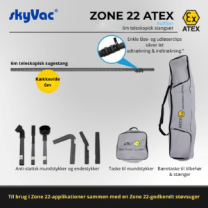 Skyvac ATEX Teleskopstang Pakke 6m