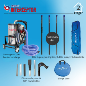 Komplet tagrendesæt med SkyVac Interceptor støvsuger