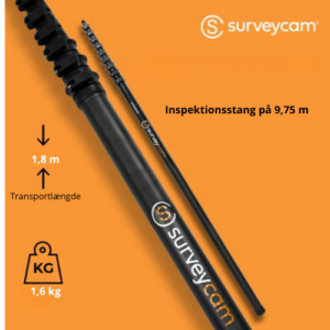SurveyCam teleskopisk Inspektionsstang 9,75 meter