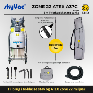 skyVac ATEX A37G sikkerhedsstøvsuger pakke