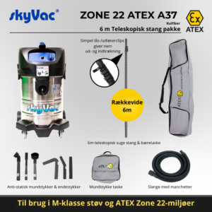SkyVac ATEX A37 Sikkerhedsstøvsuger Pakke