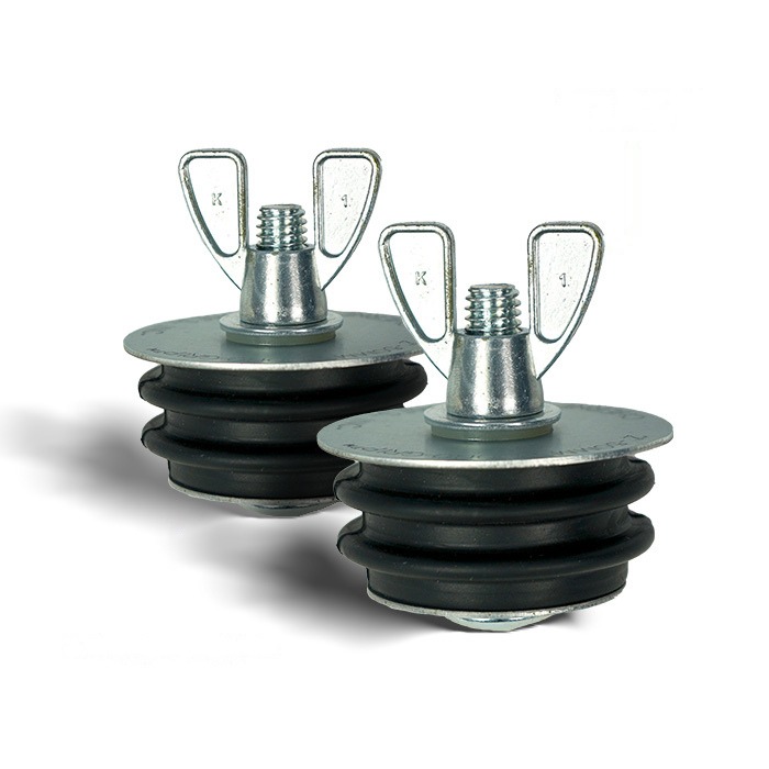 To skyVac slangepropper med vingemøtrikker til 44 mm og 50 mm