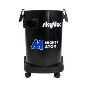 Sort cyklonbeholder til skyVac Mighty Atom med bærehåndtag og hjul