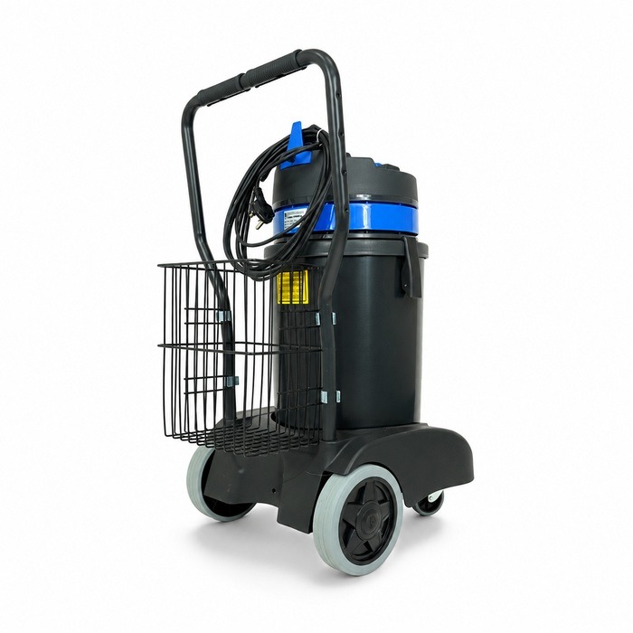 skyVac IV30 vogn med store baghjul, kurv og kabelkrog