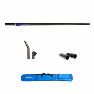 skyVac Essential 4 m teleskopstangpakke med mundstykke, vinkelrør, slangekoblinger og taske