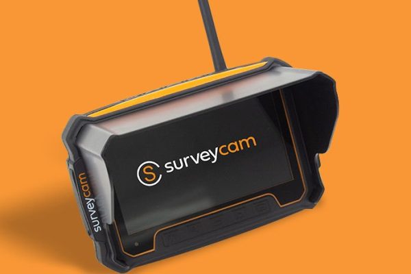 SurveyCam-skærm med solskærm og antenne